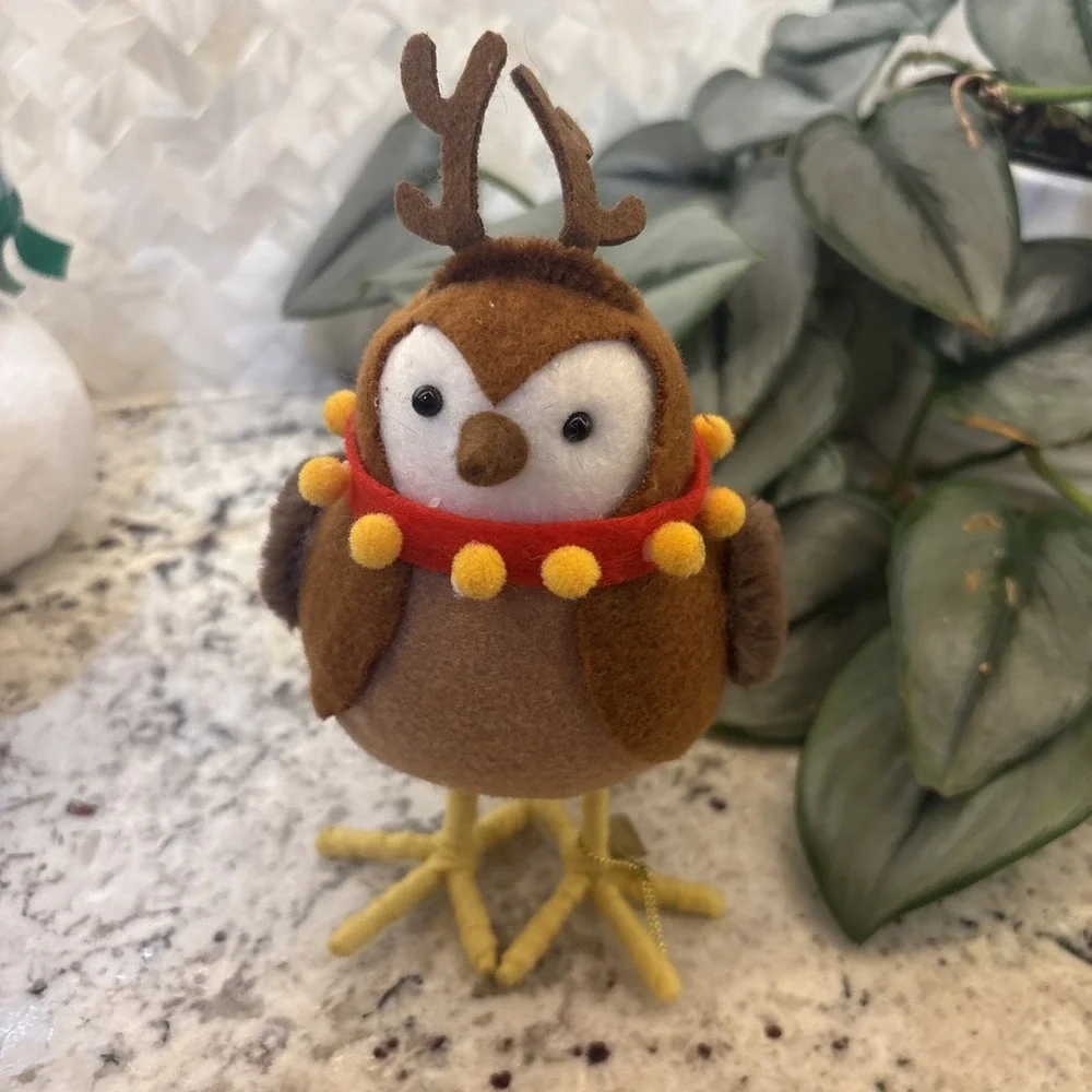 Target Wondershop Featherly Friends Fabric Christmas Birds Lot Of 6